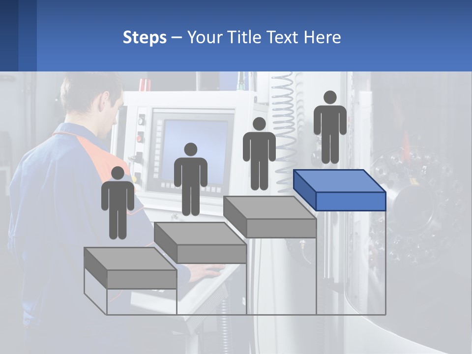 A Man Working On A Machine In A Factory PowerPoint Template