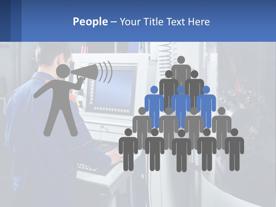 A Man Working On A Machine In A Factory PowerPoint Template