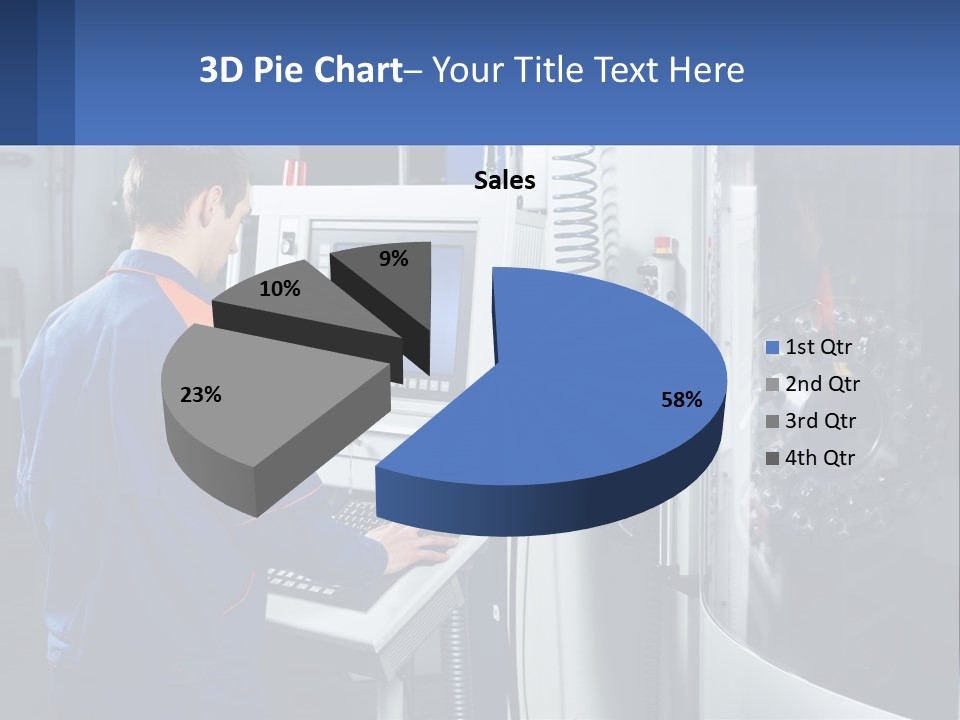 A Man Working On A Machine In A Factory PowerPoint Template