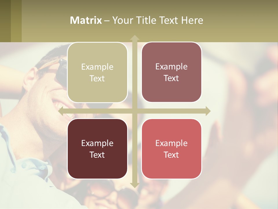 A Group Of People Wearing Sunglasses And Holding Up Their Hands PowerPoint Template