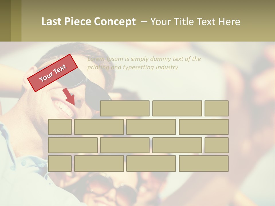 A Group Of People Wearing Sunglasses And Holding Up Their Hands PowerPoint Template