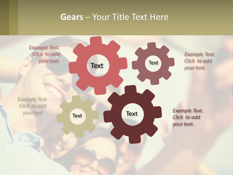 A Group Of People Wearing Sunglasses And Holding Up Their Hands PowerPoint Template