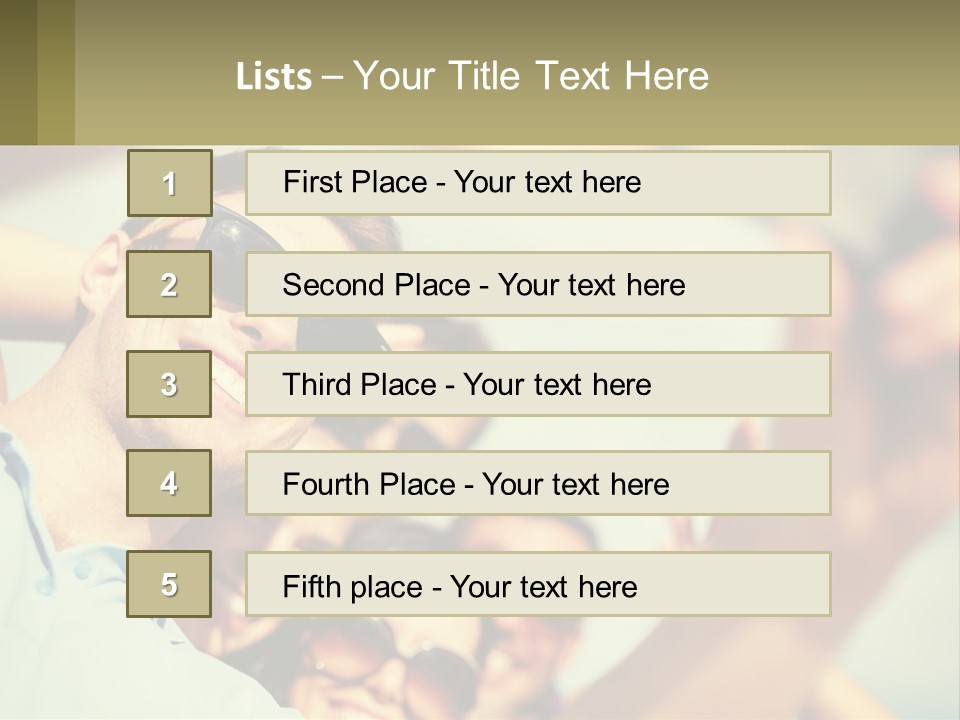 A Group Of People Wearing Sunglasses And Holding Up Their Hands PowerPoint Template