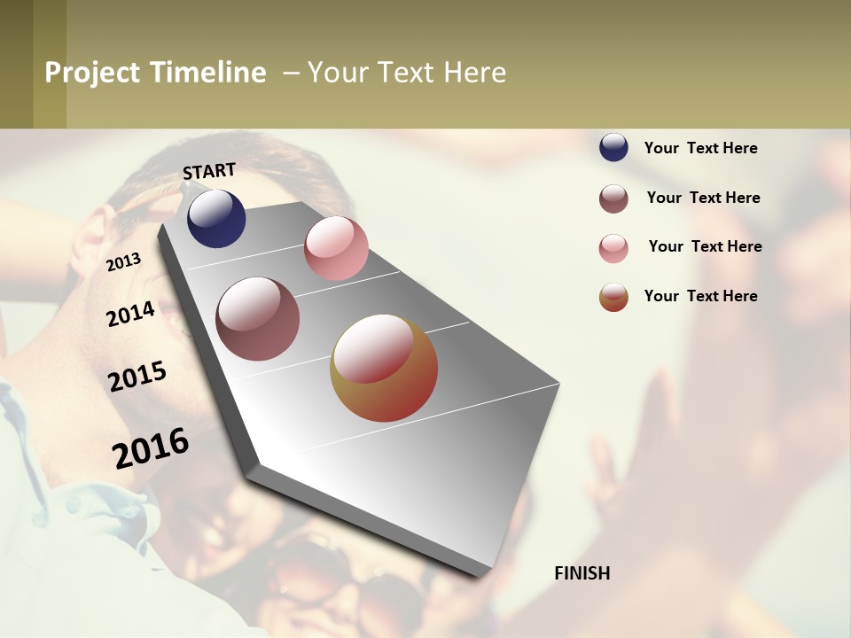 A Group Of People Wearing Sunglasses And Holding Up Their Hands PowerPoint Template