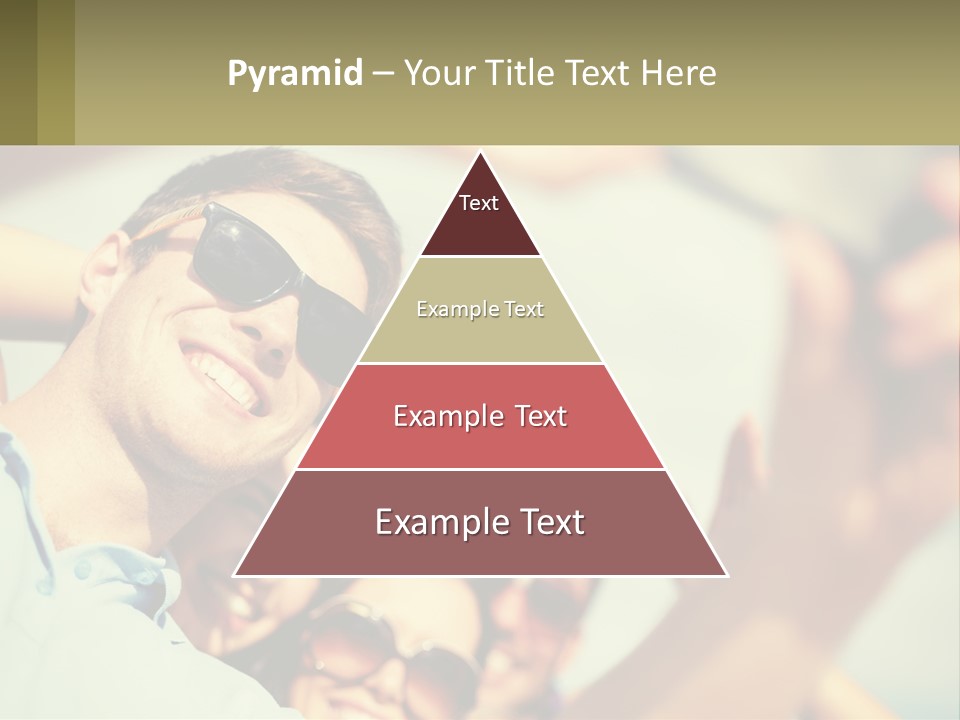 A Group Of People Wearing Sunglasses And Holding Up Their Hands PowerPoint Template