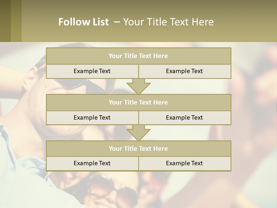 A Group Of People Wearing Sunglasses And Holding Up Their Hands PowerPoint Template