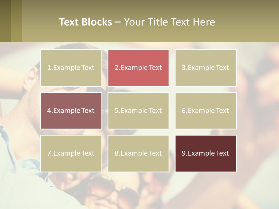 A Group Of People Wearing Sunglasses And Holding Up Their Hands PowerPoint Template