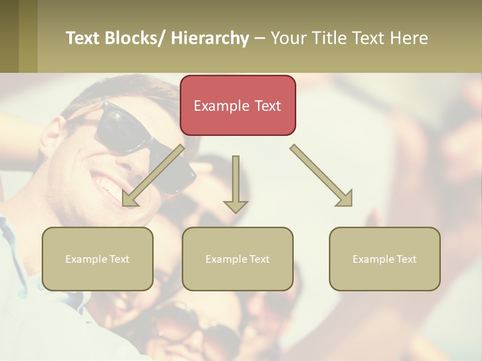 A Group Of People Wearing Sunglasses And Holding Up Their Hands PowerPoint Template