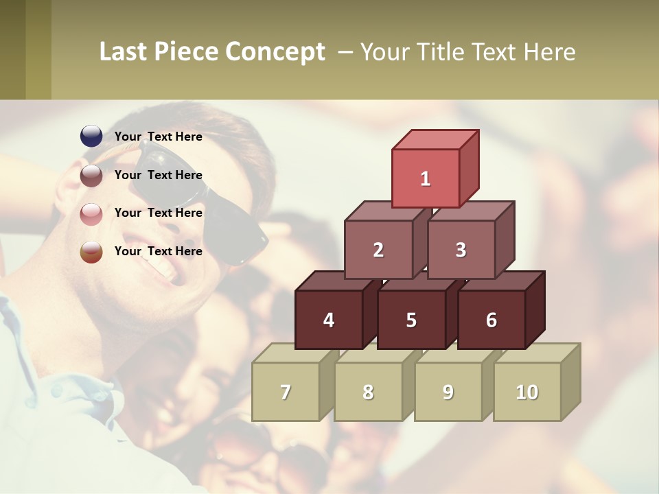 A Group Of People Wearing Sunglasses And Holding Up Their Hands PowerPoint Template