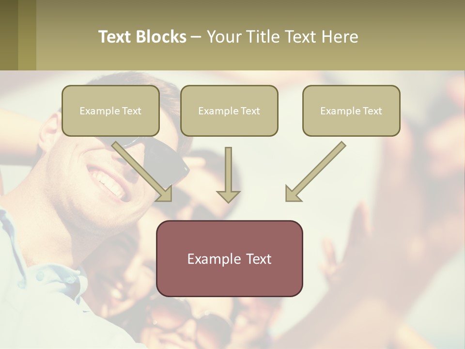 A Group Of People Wearing Sunglasses And Holding Up Their Hands PowerPoint Template