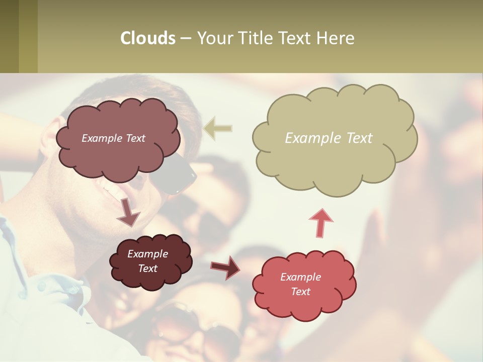 A Group Of People Wearing Sunglasses And Holding Up Their Hands PowerPoint Template