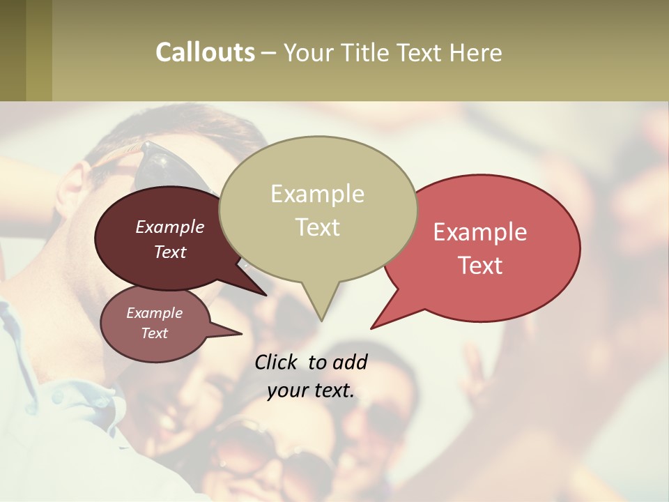 A Group Of People Wearing Sunglasses And Holding Up Their Hands PowerPoint Template