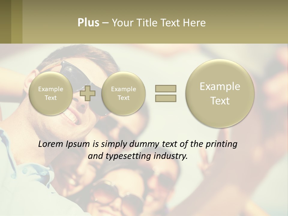 A Group Of People Wearing Sunglasses And Holding Up Their Hands PowerPoint Template