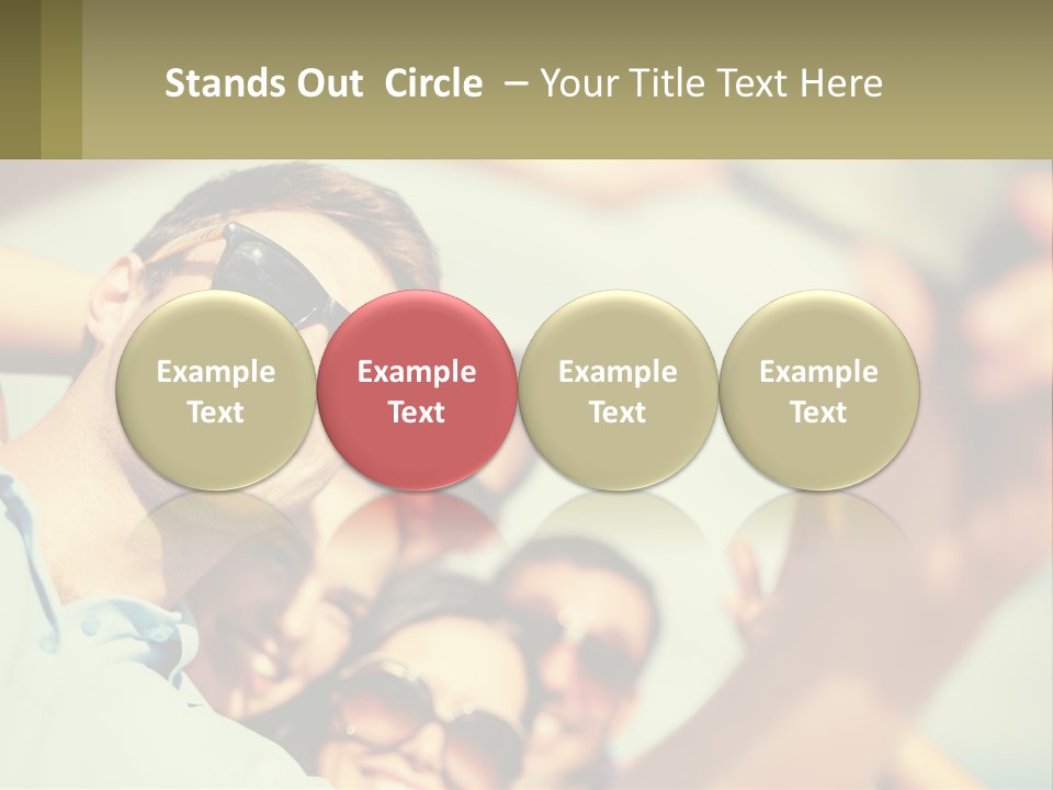 A Group Of People Wearing Sunglasses And Holding Up Their Hands PowerPoint Template