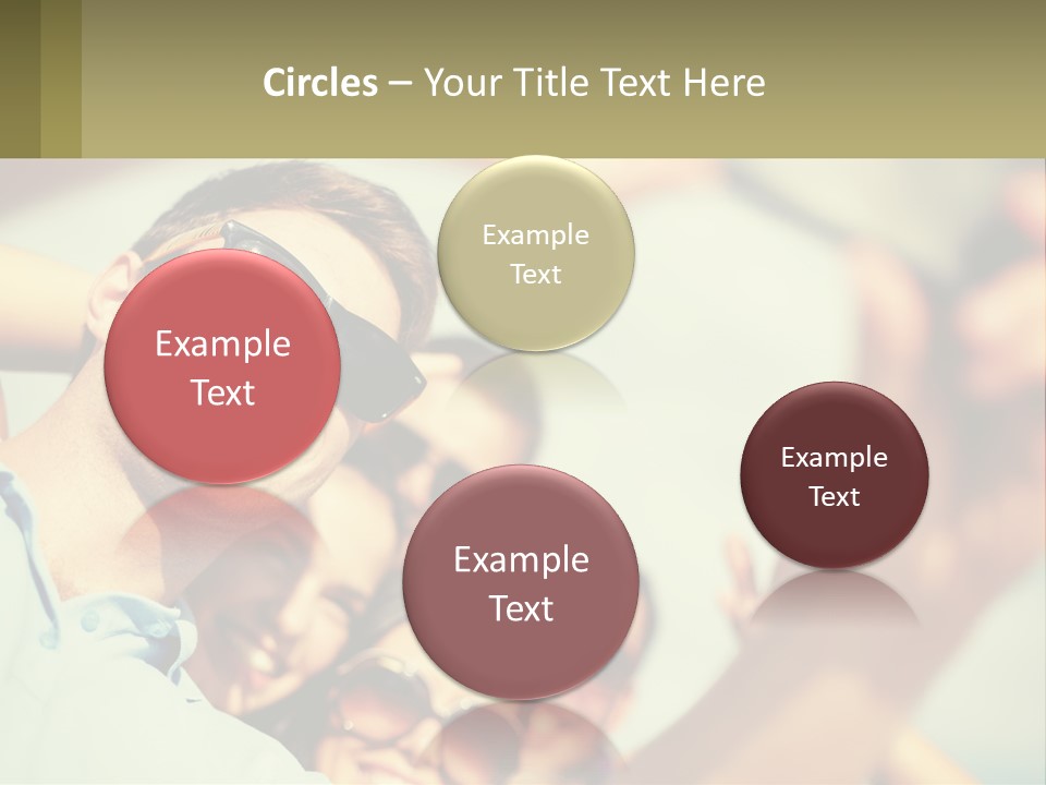 A Group Of People Wearing Sunglasses And Holding Up Their Hands PowerPoint Template