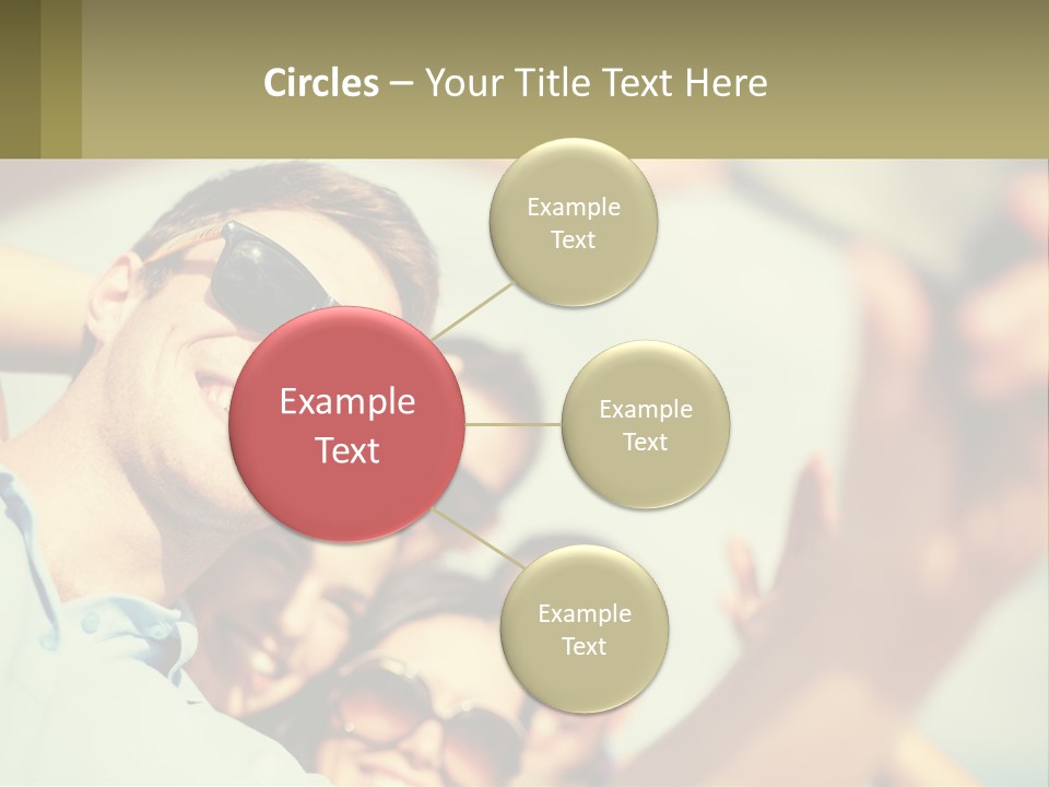 A Group Of People Wearing Sunglasses And Holding Up Their Hands PowerPoint Template