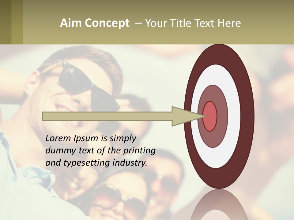 A Group Of People Wearing Sunglasses And Holding Up Their Hands PowerPoint Template