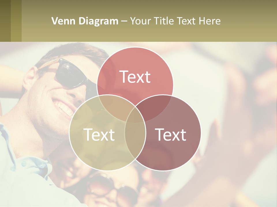 A Group Of People Wearing Sunglasses And Holding Up Their Hands PowerPoint Template