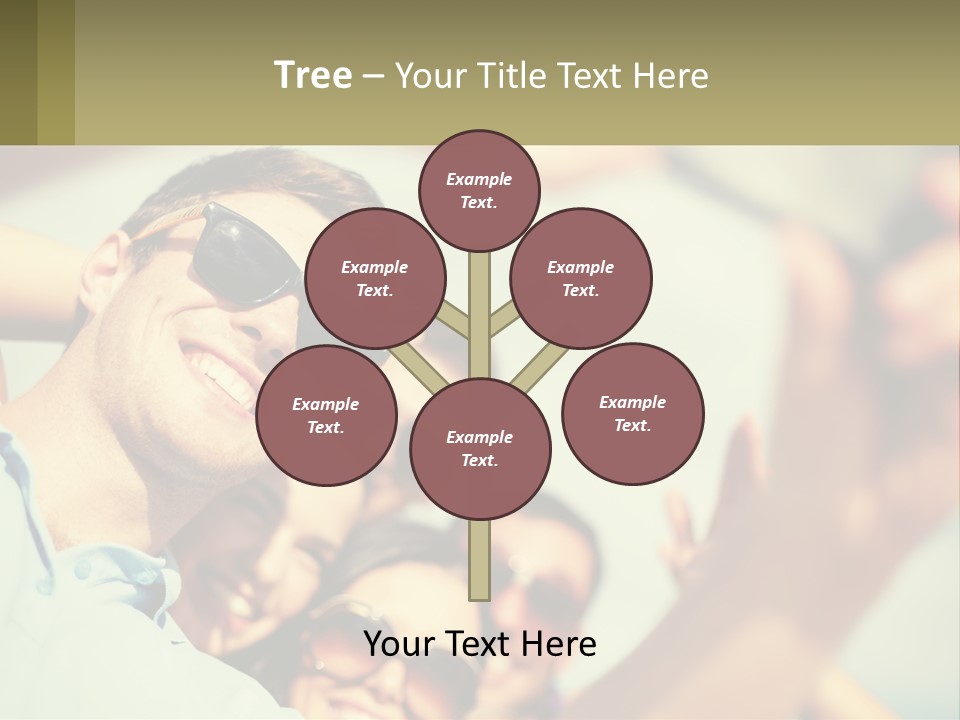 A Group Of People Wearing Sunglasses And Holding Up Their Hands PowerPoint Template