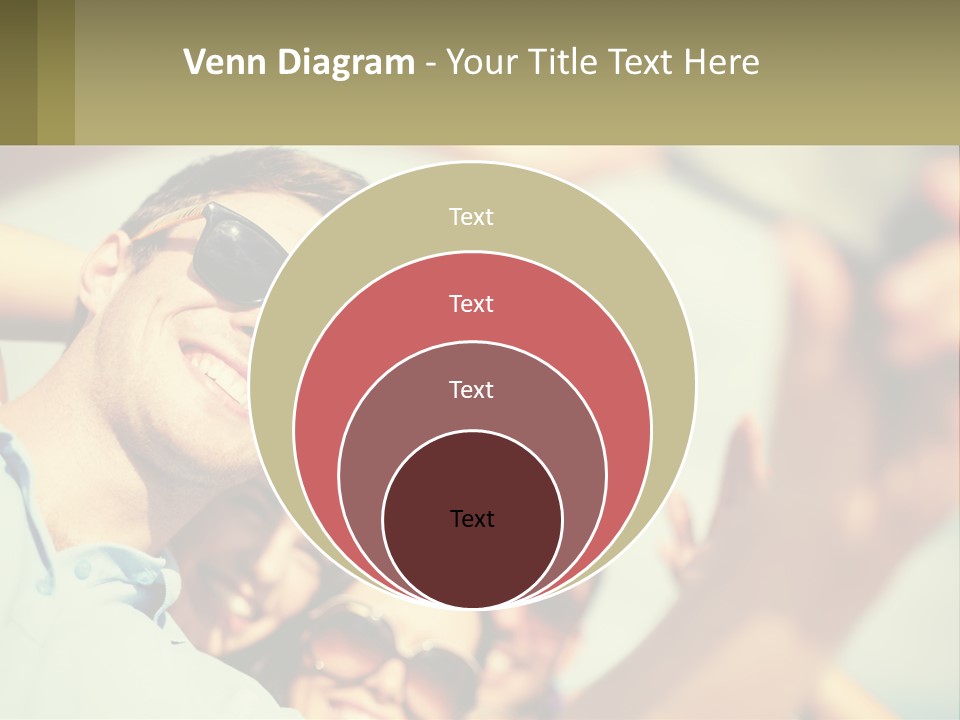 A Group Of People Wearing Sunglasses And Holding Up Their Hands PowerPoint Template