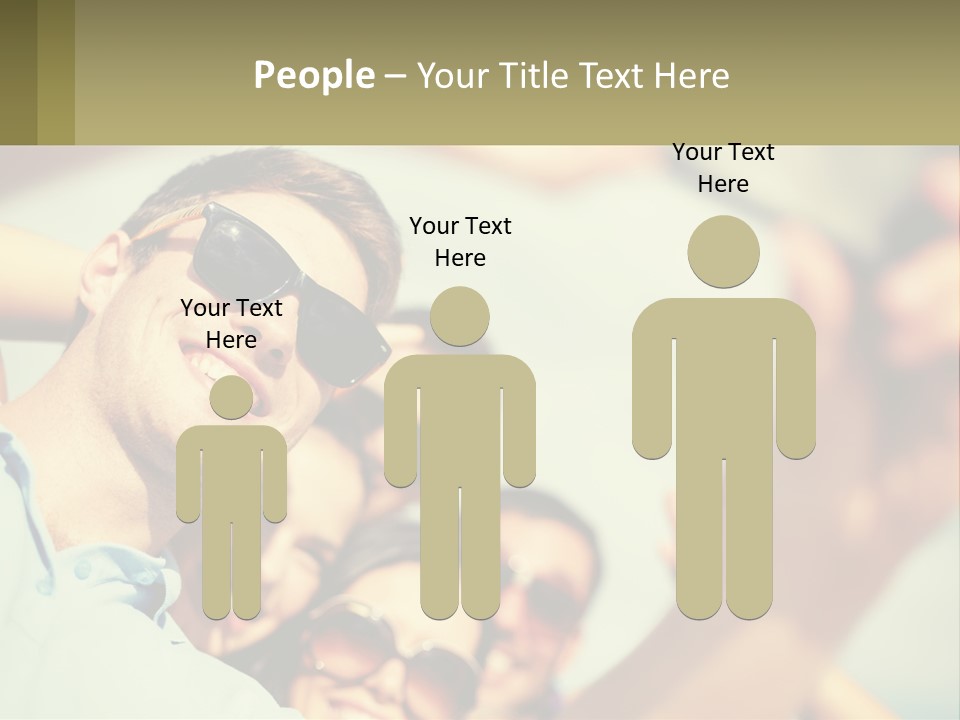 A Group Of People Wearing Sunglasses And Holding Up Their Hands PowerPoint Template