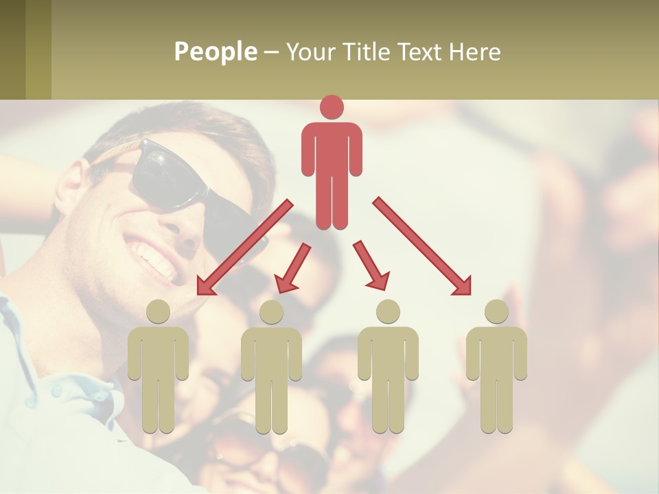 A Group Of People Wearing Sunglasses And Holding Up Their Hands PowerPoint Template