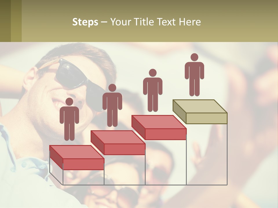 A Group Of People Wearing Sunglasses And Holding Up Their Hands PowerPoint Template