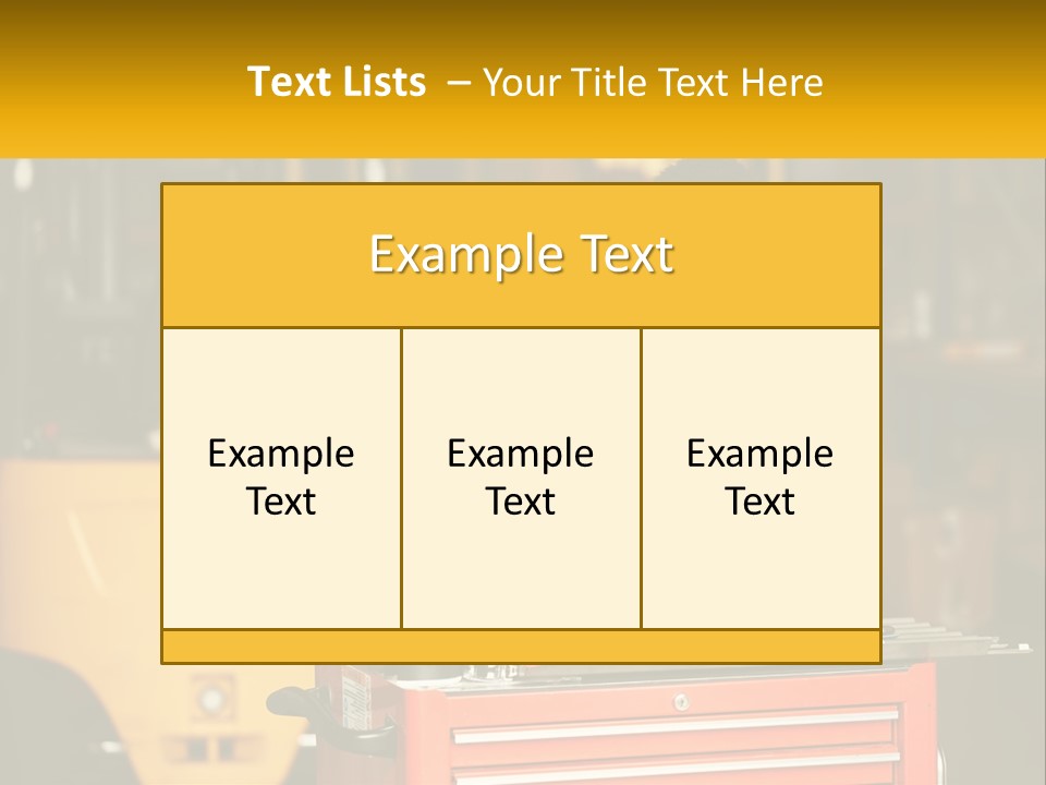 A Man Sitting At A Table In Front Of A Forklift PowerPoint Template