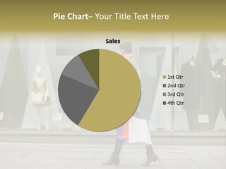 A Woman Carrying A Shopping Bag In Front Of A Store Window PowerPoint Template