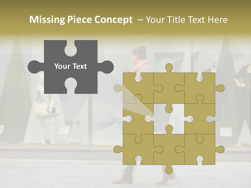 A Woman Carrying A Shopping Bag In Front Of A Store Window PowerPoint Template