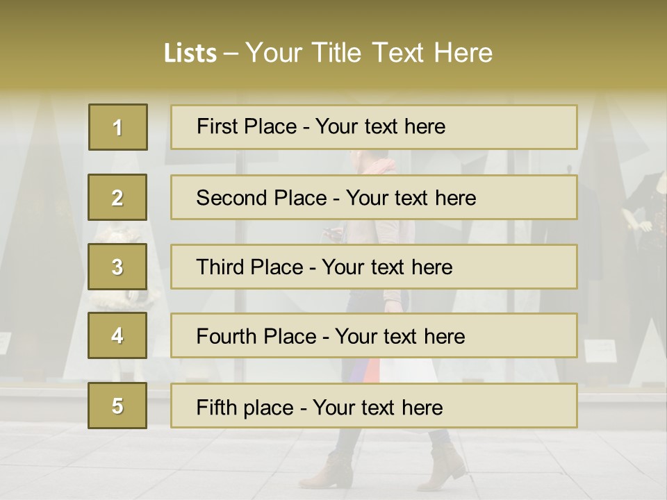 A Woman Carrying A Shopping Bag In Front Of A Store Window PowerPoint Template