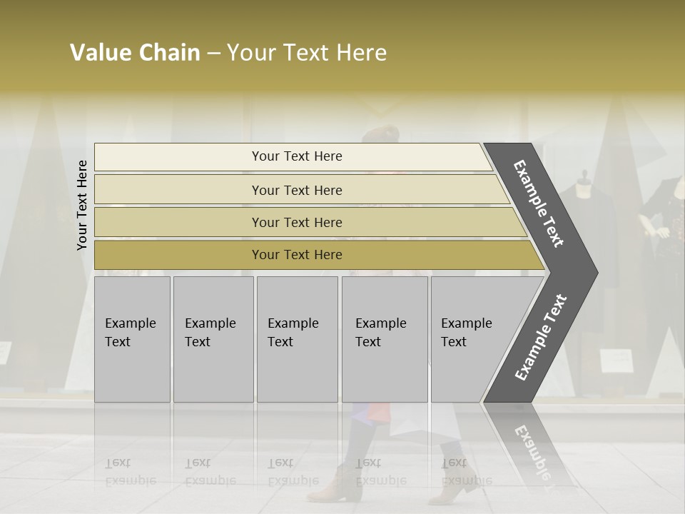 A Woman Carrying A Shopping Bag In Front Of A Store Window PowerPoint Template