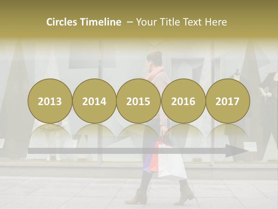 A Woman Carrying A Shopping Bag In Front Of A Store Window PowerPoint Template