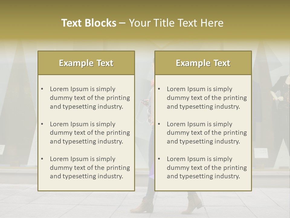 A Woman Carrying A Shopping Bag In Front Of A Store Window PowerPoint Template