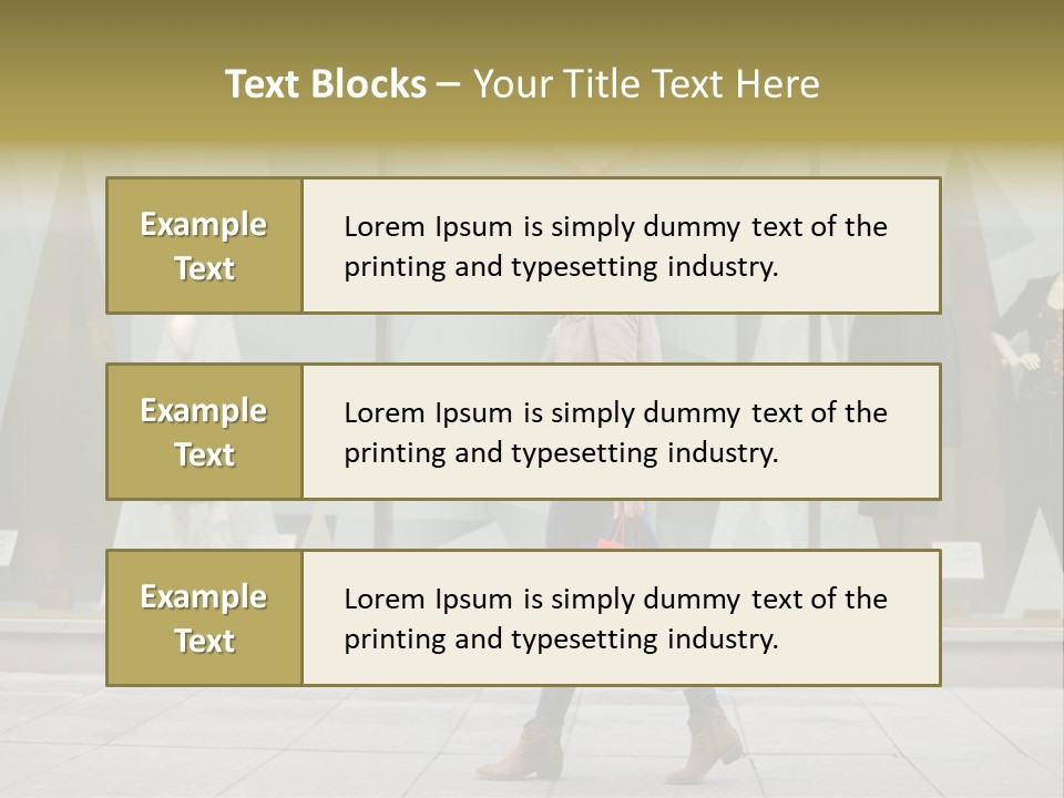 A Woman Carrying A Shopping Bag In Front Of A Store Window PowerPoint Template