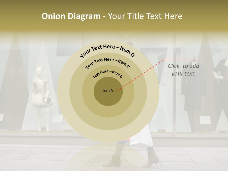 A Woman Carrying A Shopping Bag In Front Of A Store Window PowerPoint Template