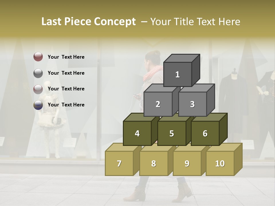 A Woman Carrying A Shopping Bag In Front Of A Store Window PowerPoint Template