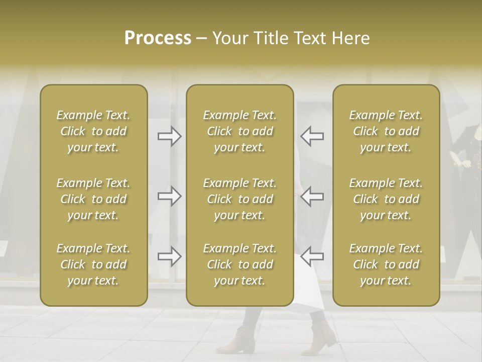 A Woman Carrying A Shopping Bag In Front Of A Store Window PowerPoint Template