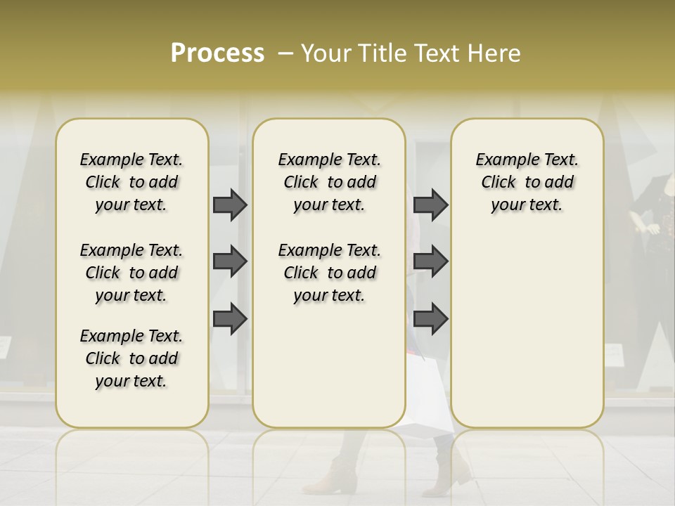 A Woman Carrying A Shopping Bag In Front Of A Store Window PowerPoint Template