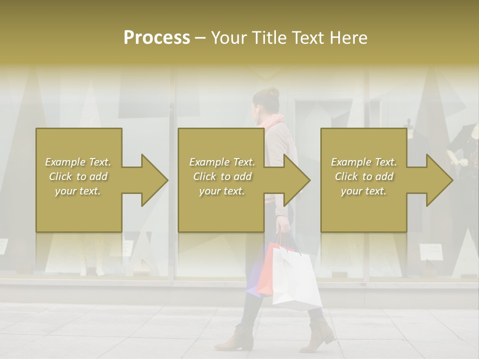 A Woman Carrying A Shopping Bag In Front Of A Store Window PowerPoint Template