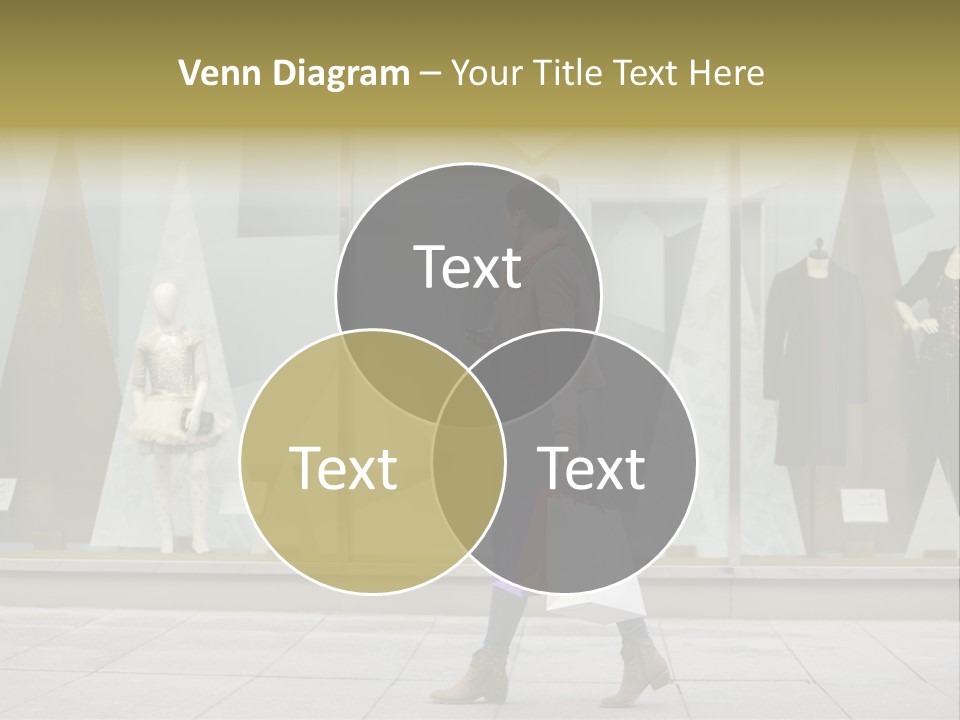 A Woman Carrying A Shopping Bag In Front Of A Store Window PowerPoint Template