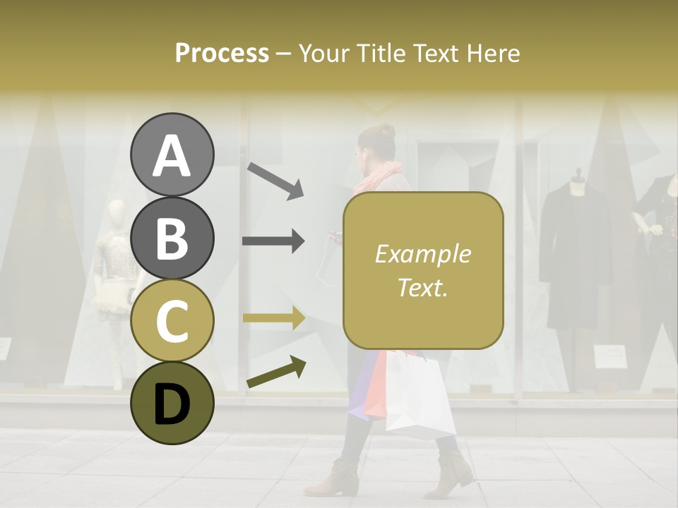 A Woman Carrying A Shopping Bag In Front Of A Store Window PowerPoint Template