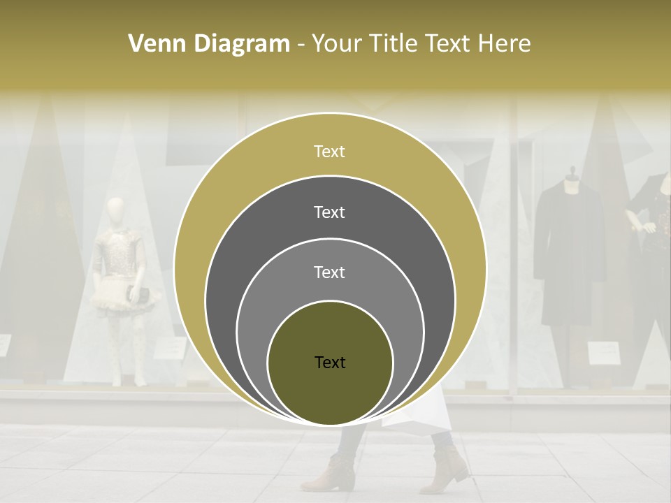 A Woman Carrying A Shopping Bag In Front Of A Store Window PowerPoint Template