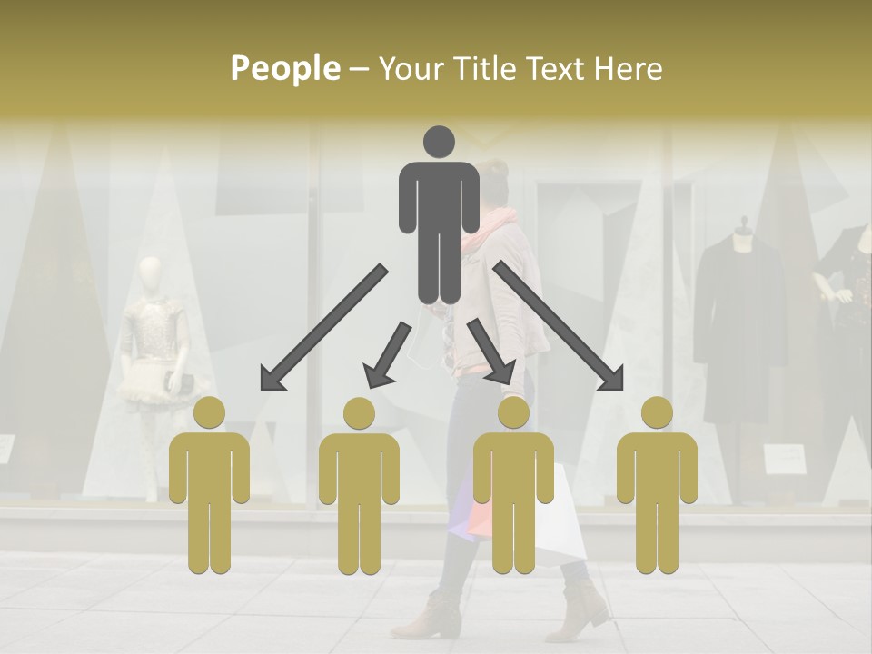 A Woman Carrying A Shopping Bag In Front Of A Store Window PowerPoint Template