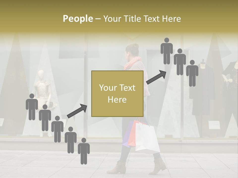 A Woman Carrying A Shopping Bag In Front Of A Store Window PowerPoint Template