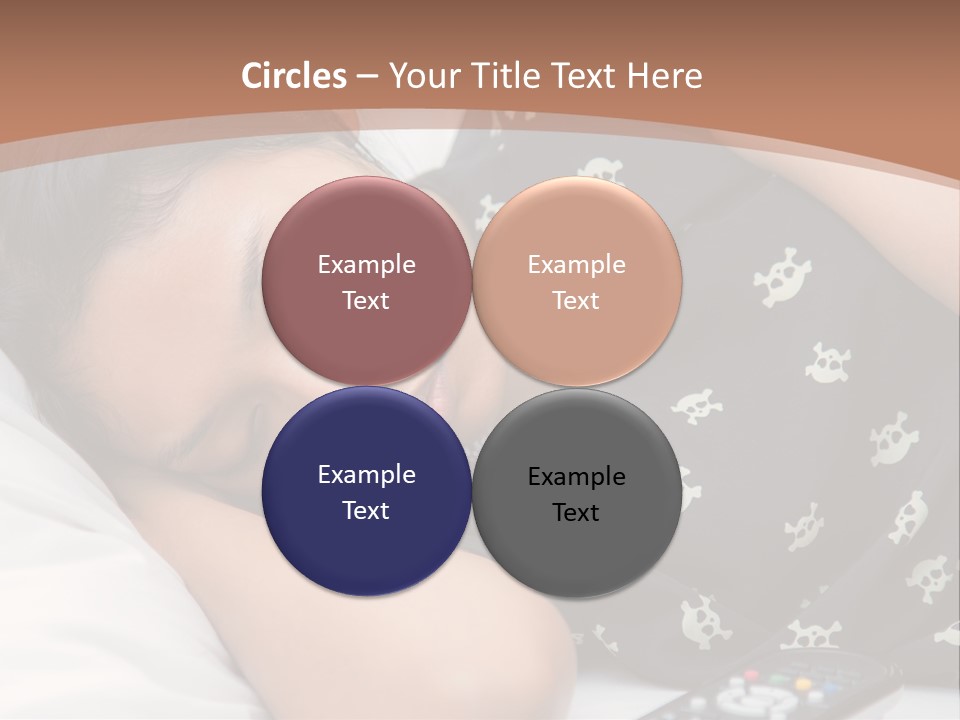 A Woman Sleeping On A Bed With Her Eyes Closed PowerPoint Template