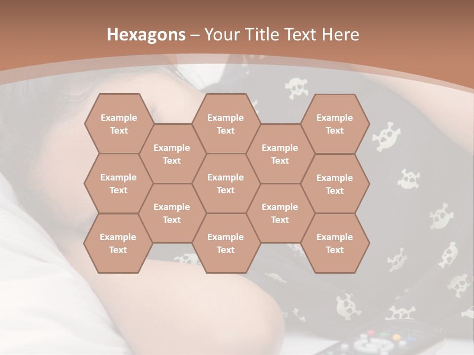 A Woman Sleeping On A Bed With Her Eyes Closed PowerPoint Template