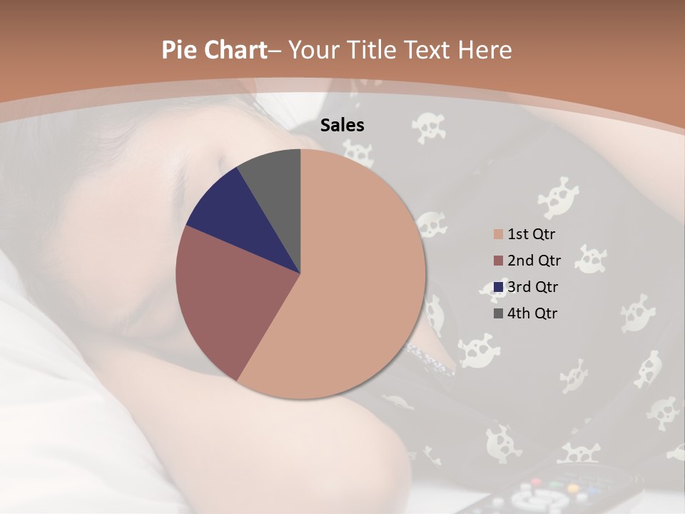 A Woman Sleeping On A Bed With Her Eyes Closed PowerPoint Template