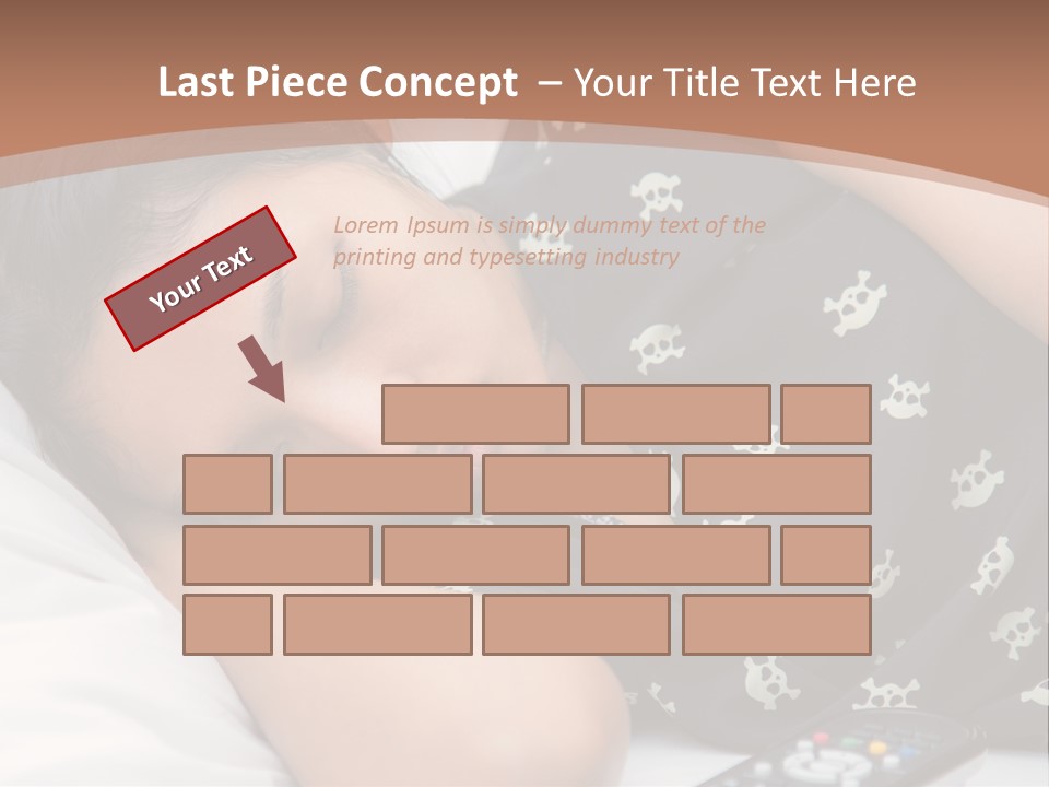 A Woman Sleeping On A Bed With Her Eyes Closed PowerPoint Template