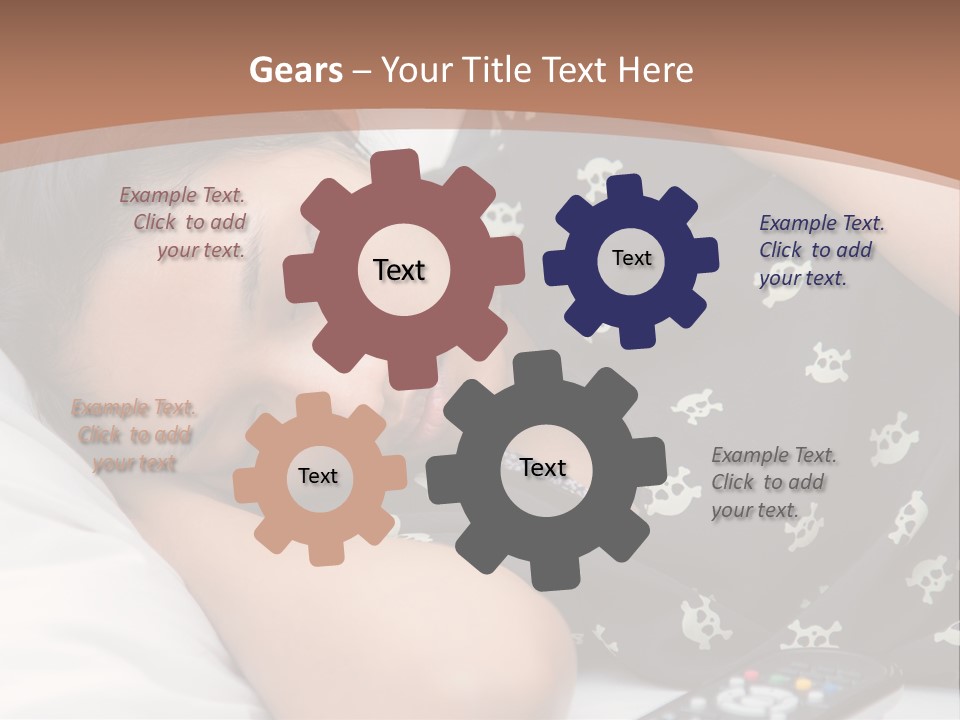 A Woman Sleeping On A Bed With Her Eyes Closed PowerPoint Template